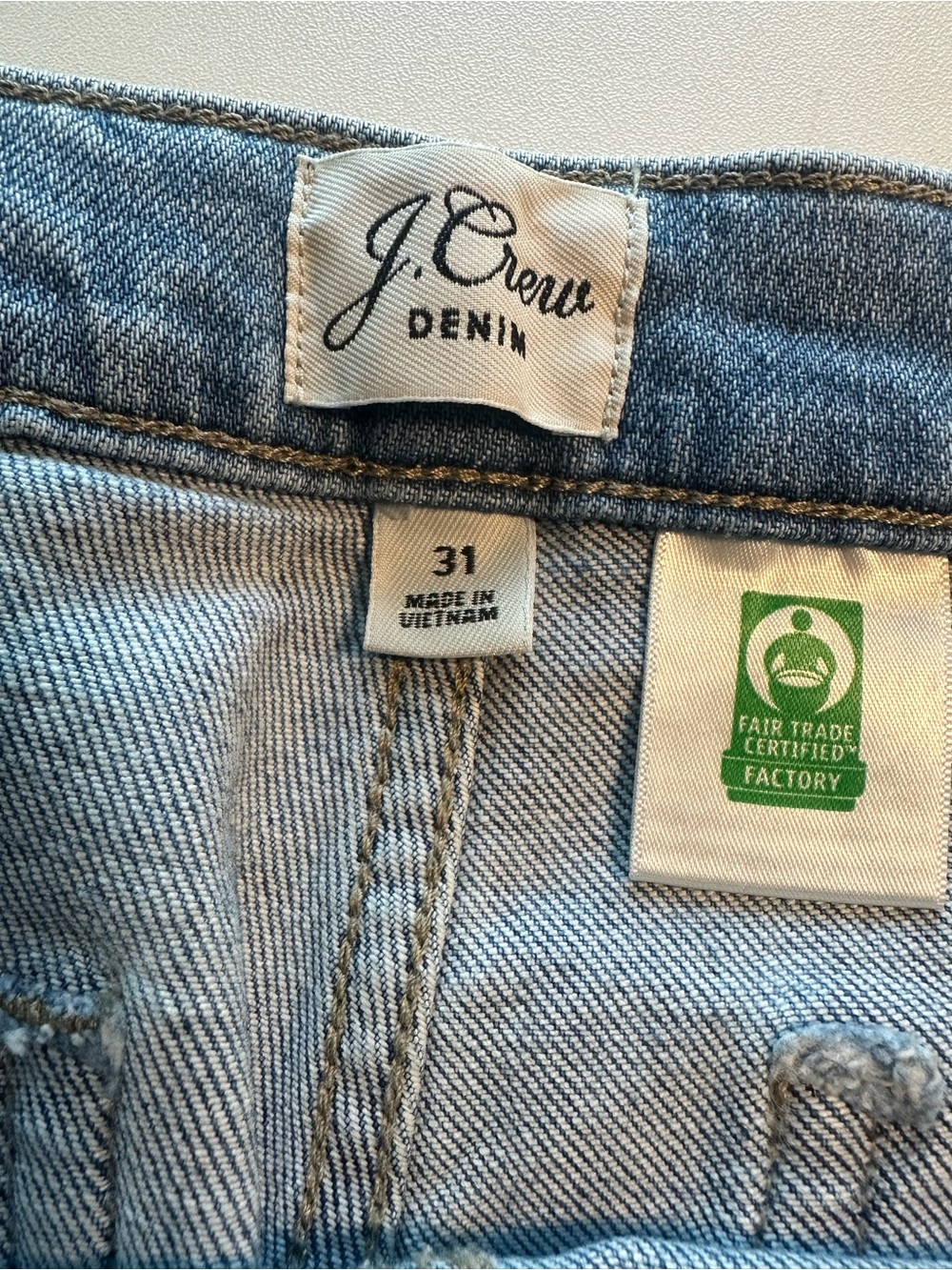 J. Crew Light Blue High-Waist Wide-Leg Jeans with Side Buttons - Picture 4 of 7